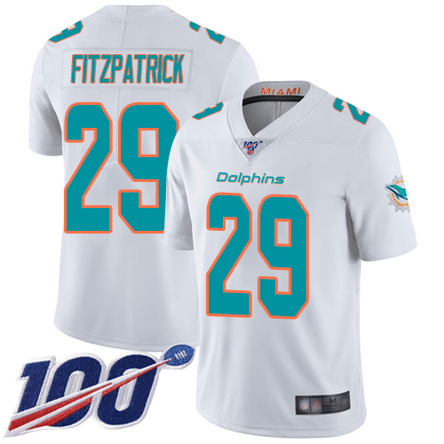 Nike Miami Dolphins #29 Minkah Fitzpatrick White Youth Stitched NFL 100th Season Vapor Limited Jersey